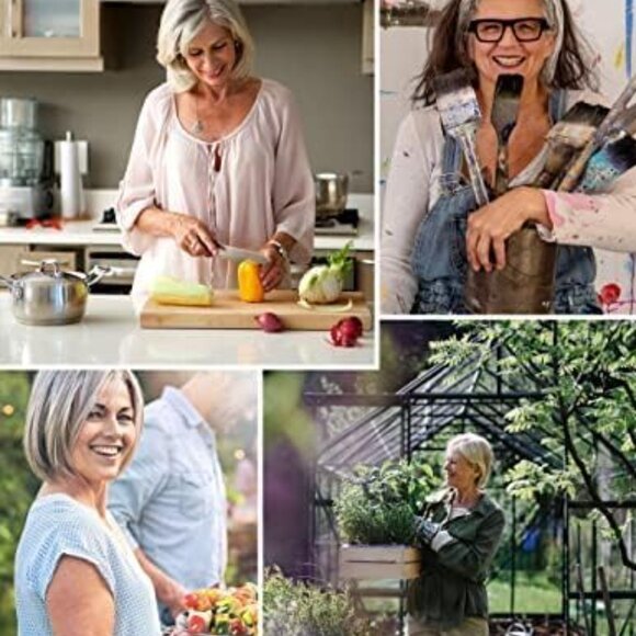 Big Plus Size Aprons for Women with Pockets Cotton Linen Baking Kitchen Cooking - Picture 6 of 6